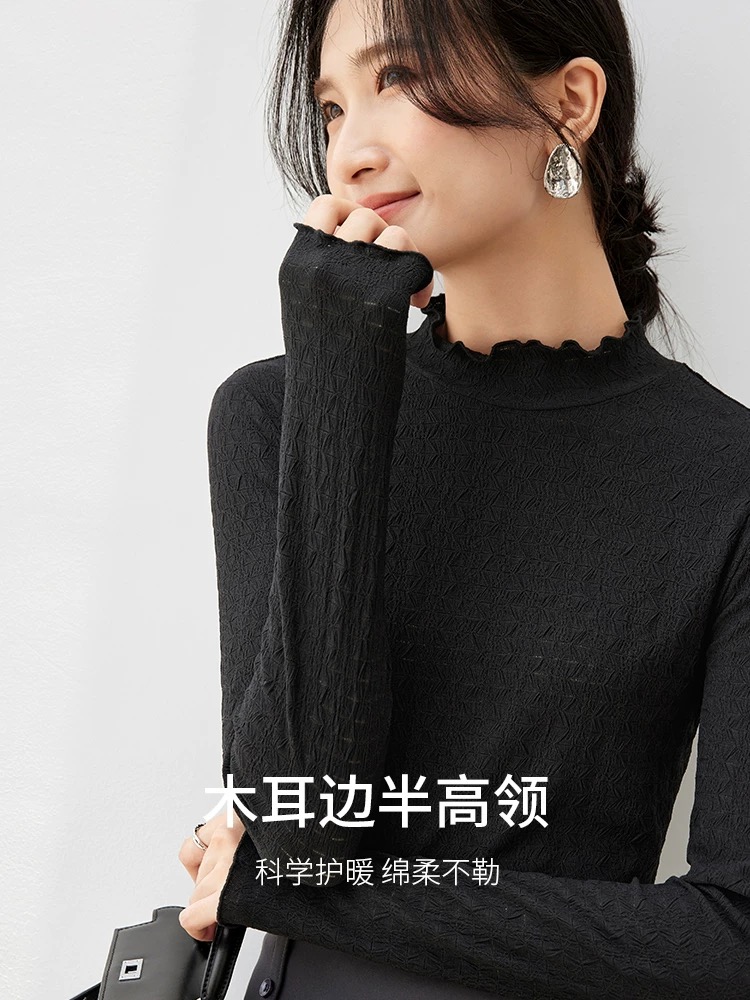 时尚珍珠圆领毛衣A124