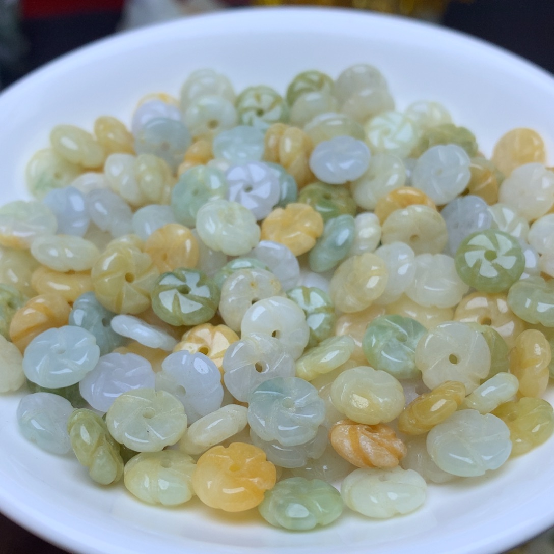 【闪购商品】翡翠手链未镶嵌卡9冰多宝花花30个