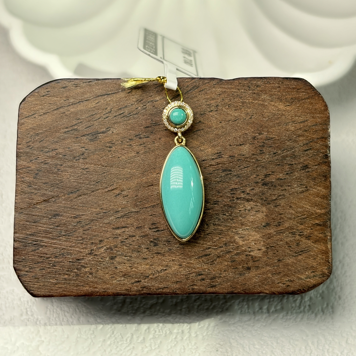 2180｜天然绿松石18K金配饰