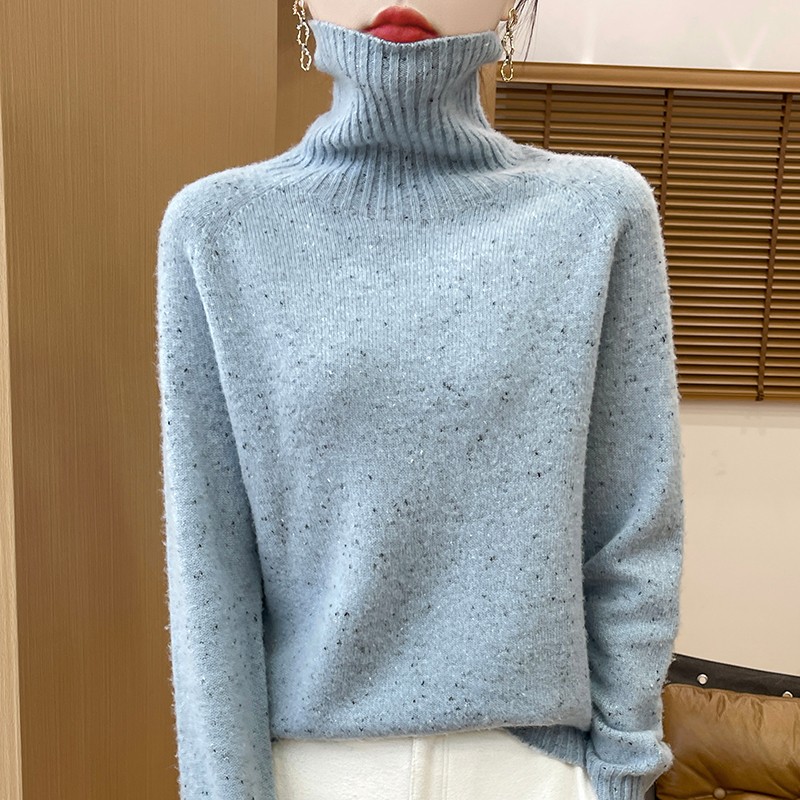 【雨柔映画】100羊毛冬日通勤气质高领高领毛衫拉夏贝尔.282.BY宝