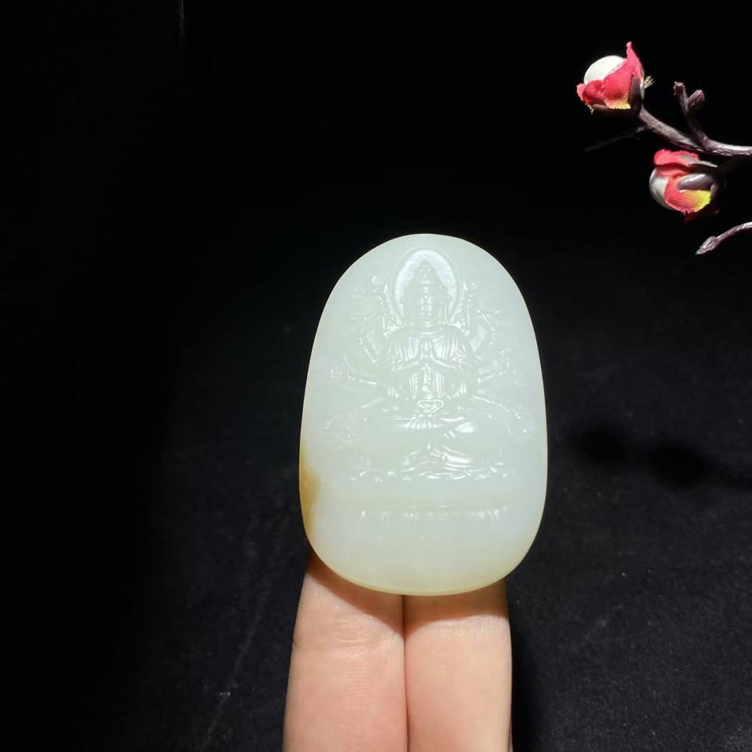 和田玉 糖白玉 千手观音