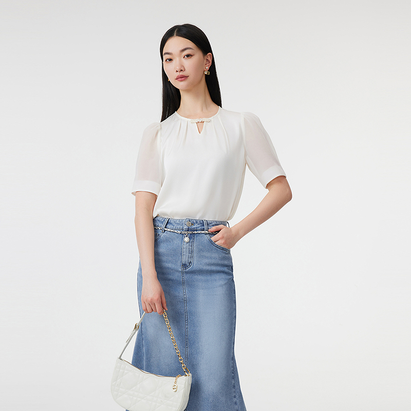 【尚雅专属】BADINA雪纺衫142M060