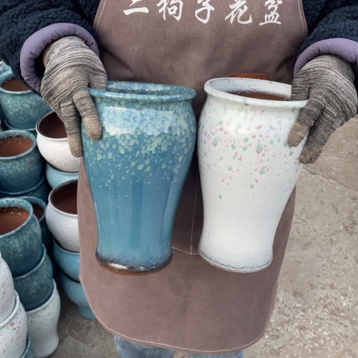 花盆紫砂口15高26瑕疵瑕疵