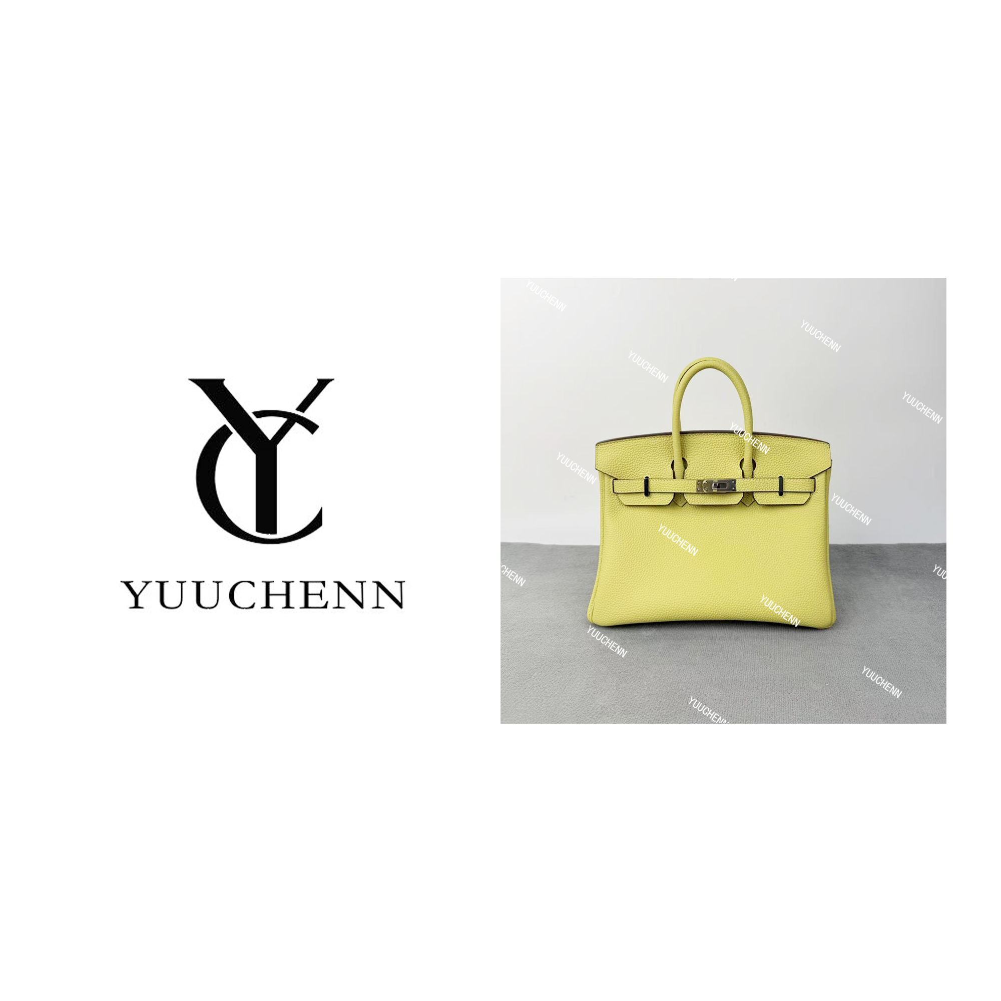 YUUCHENN/爱马原版半手工【birkin】进口Togo皮25cm 小鸡黄 HH6061