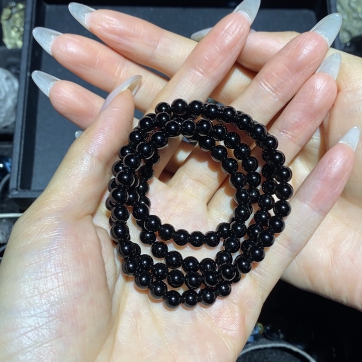 黑曜岩手链未镶嵌用****8