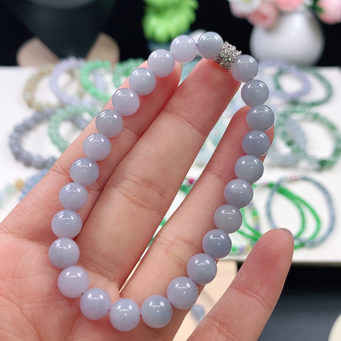 翡翠未镶嵌手链7.2mm