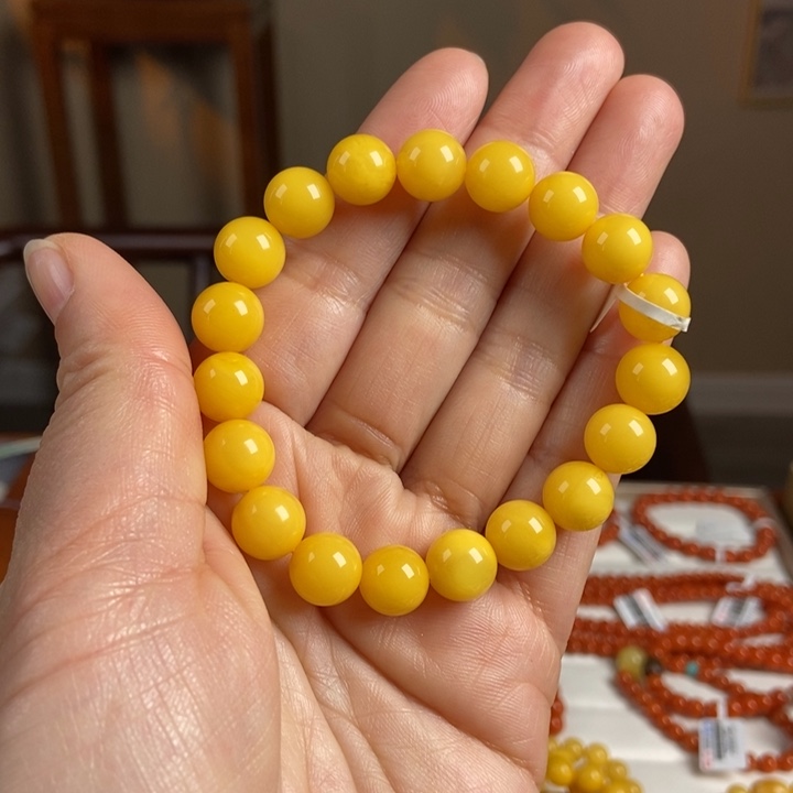 琥珀手链未镶嵌蜜蜡手串10