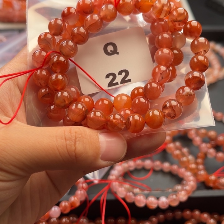 南红玛瑙未镶嵌多样性发货默认微瑕称重9mm3条