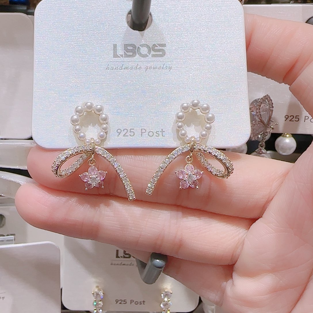 锆石铜合金925银耳环