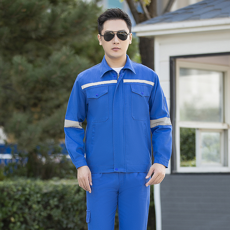 纯棉中海油工作服套装男耐磨煤矿井下船厂春秋冬上衣裤子电焊防烫