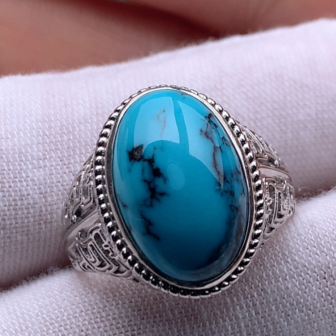 绿松石颈饰银S925镶嵌