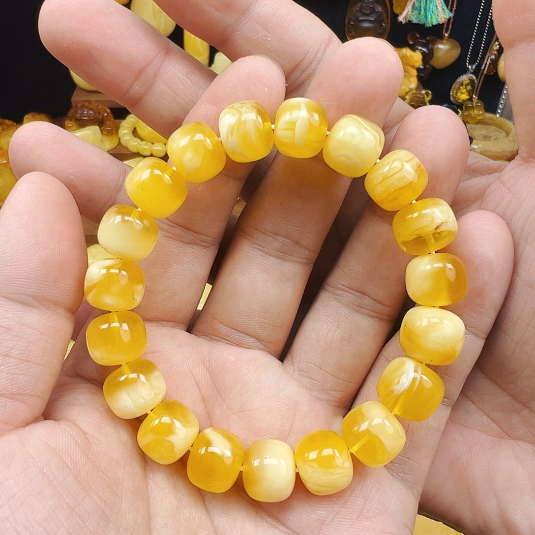 蜜蜡未镶嵌珠宝奇石单圈13mm，24克