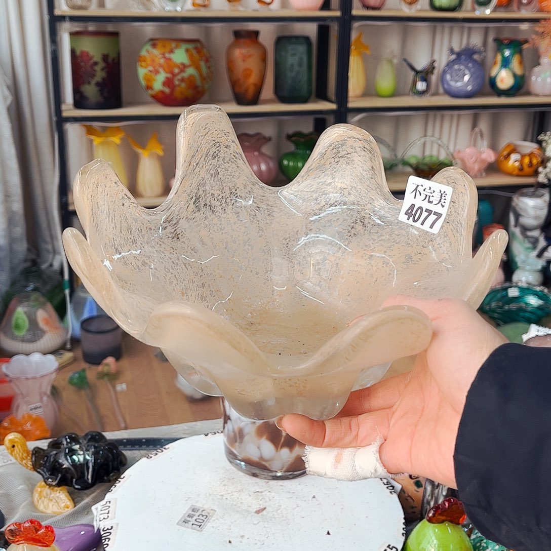 用***04077果盘 家悦琉璃工艺品不完美福利