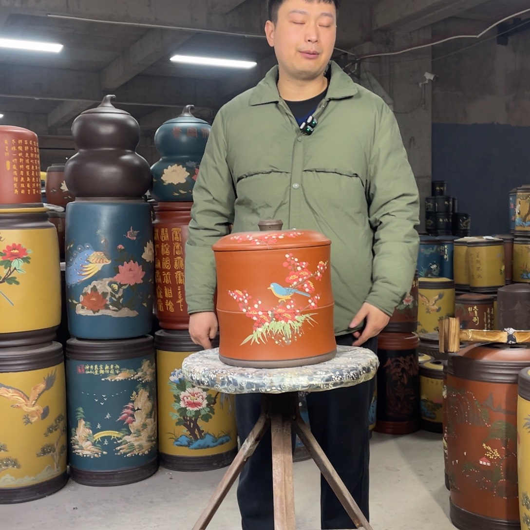 宜兴原矿紫砂茶叶罐