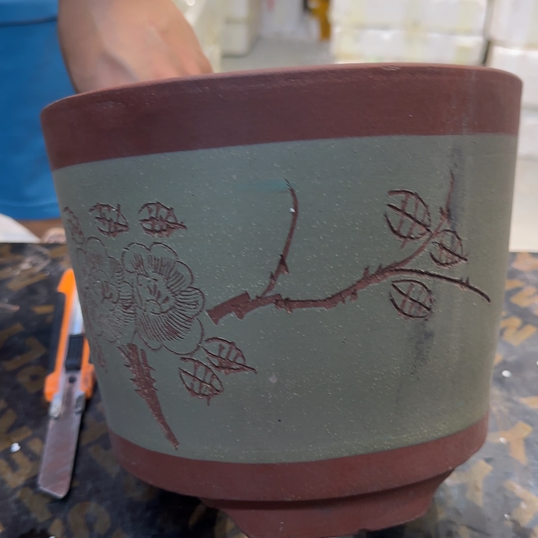 紫砂花盆口径15.10口径