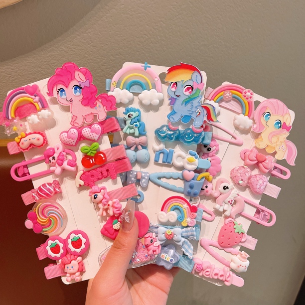 小女孩可爱夹子小马宝莉发夹女儿童发卡头饰女童卡子宝宝超萌发饰