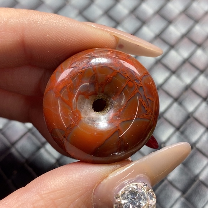 玛瑙/玉髓平安扣未镶嵌灵**蜜