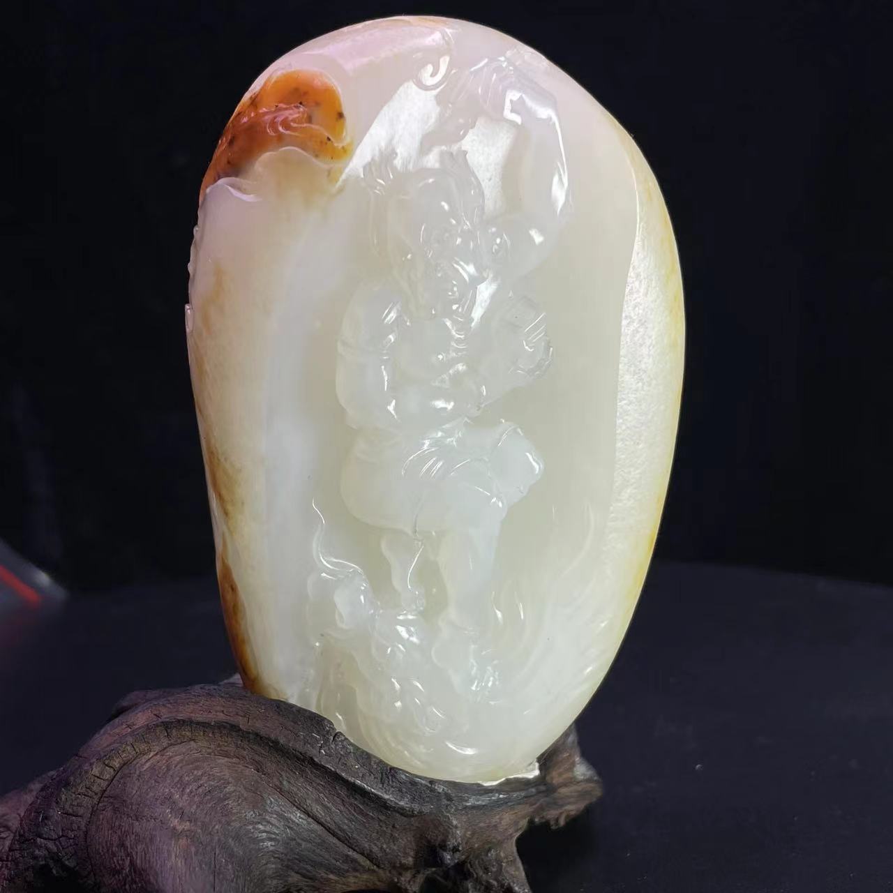 A888 和田玉雕件魁星点斗 ZD851212