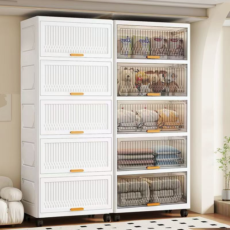 大号收纳柜柜子卧室家用衣服玩具杂物宝宝衣柜碗柜厨房多层置物柜