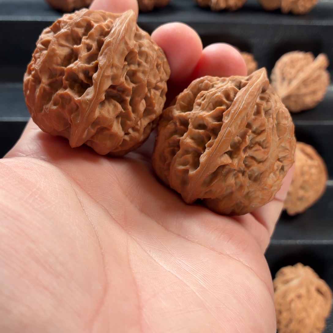 桃核把件野生原树将军塌45