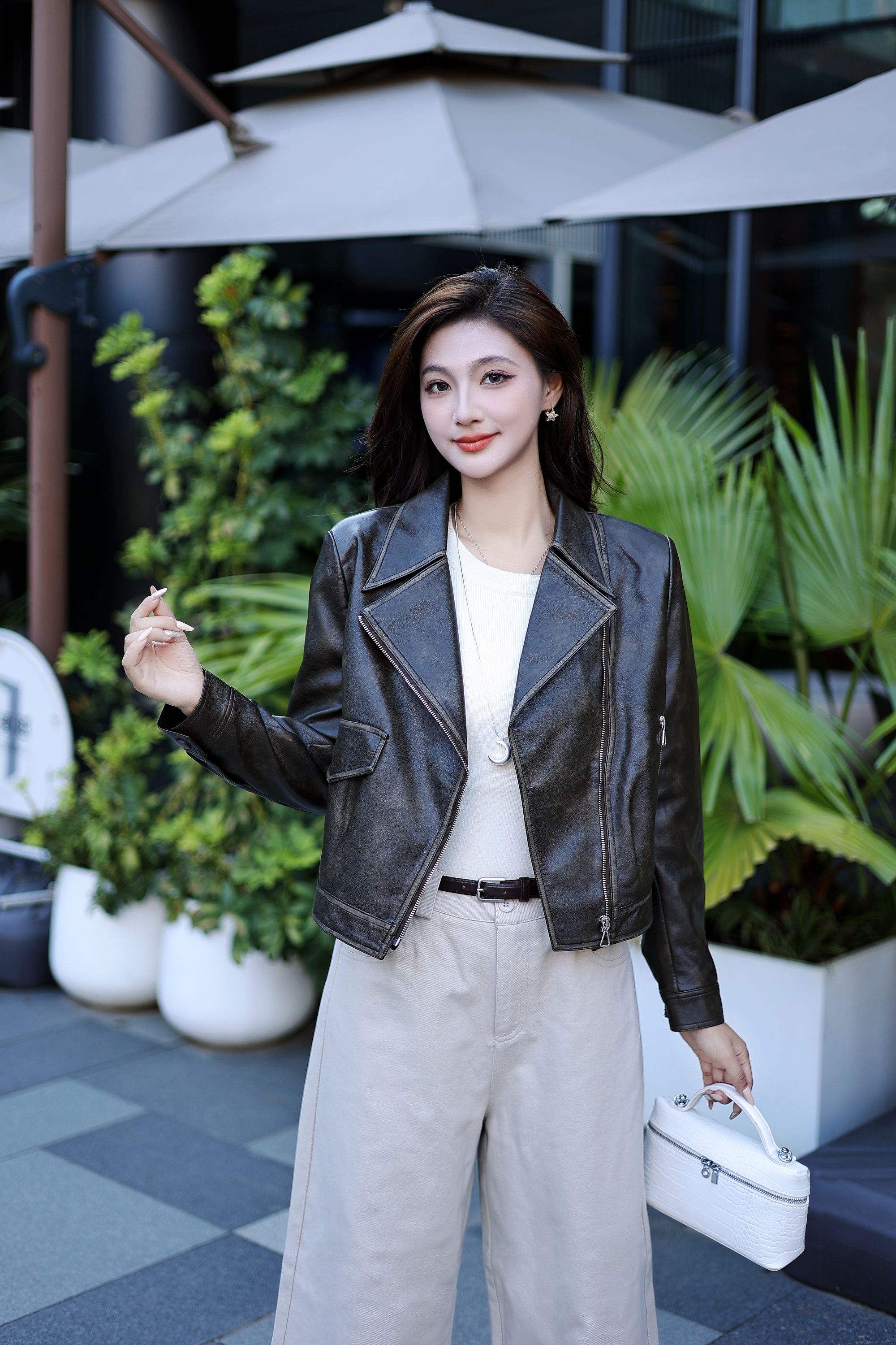 美式复古皮衣短外套女2025秋季新款时尚设计感小个子PU皮炸街夹克