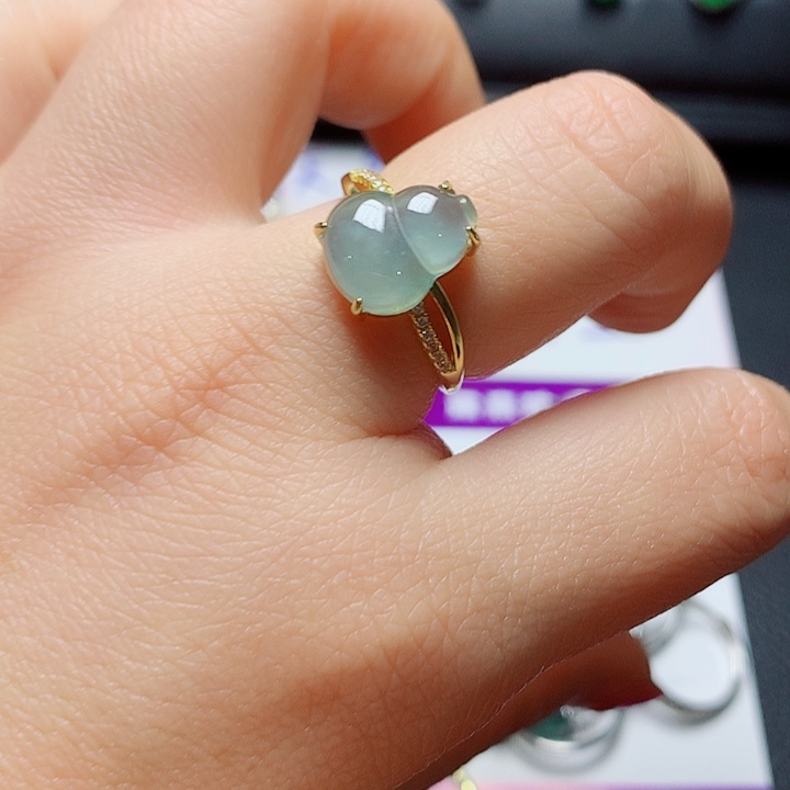 银S925镶嵌戒指翡翠