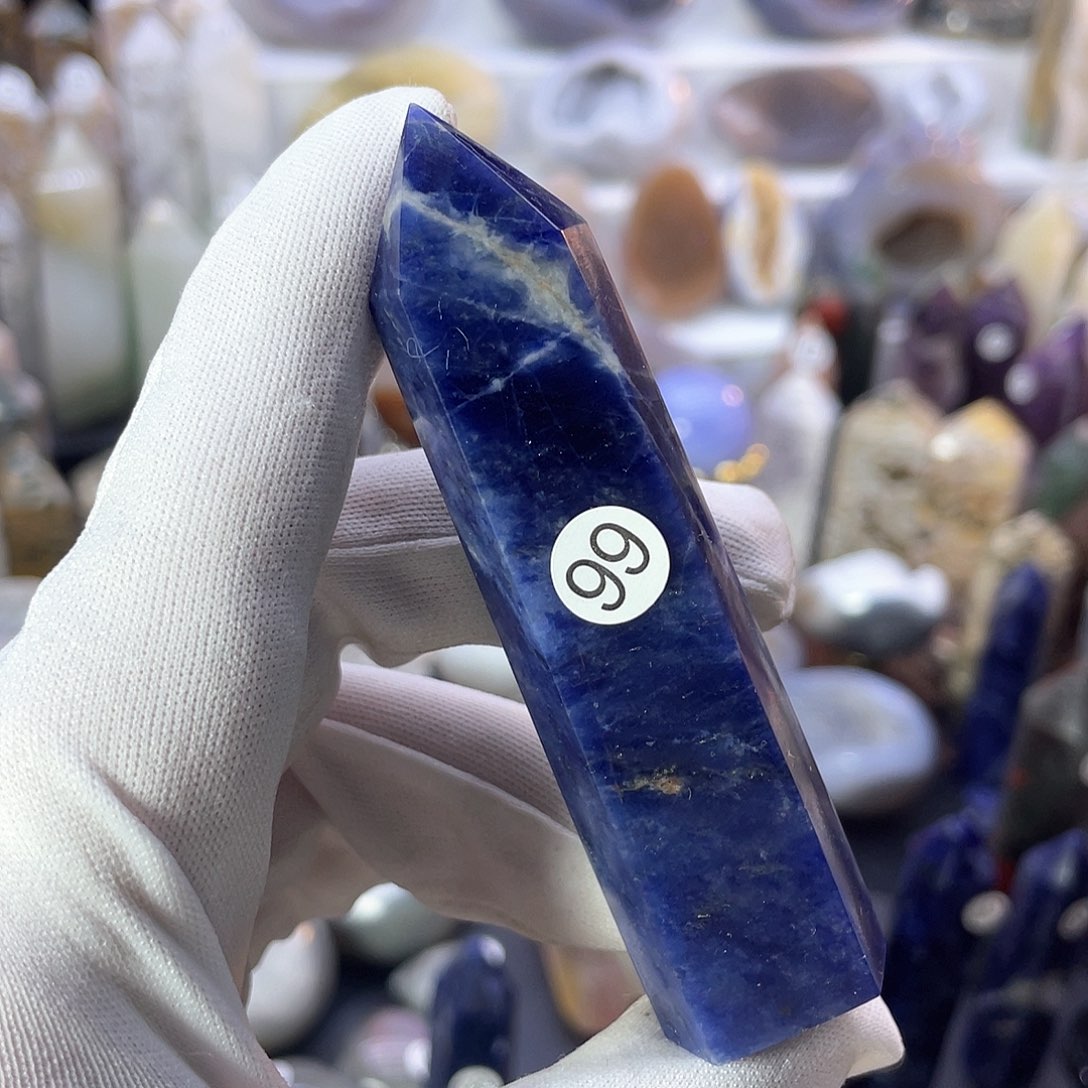 水晶蓝纹柱未镶嵌