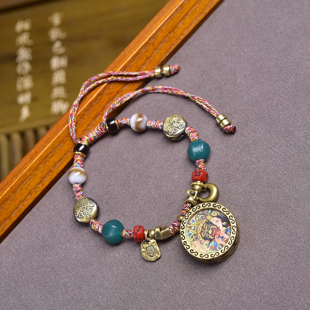 铜合金布艺手链 藏式手绳手链扎基拉姆前世今生款