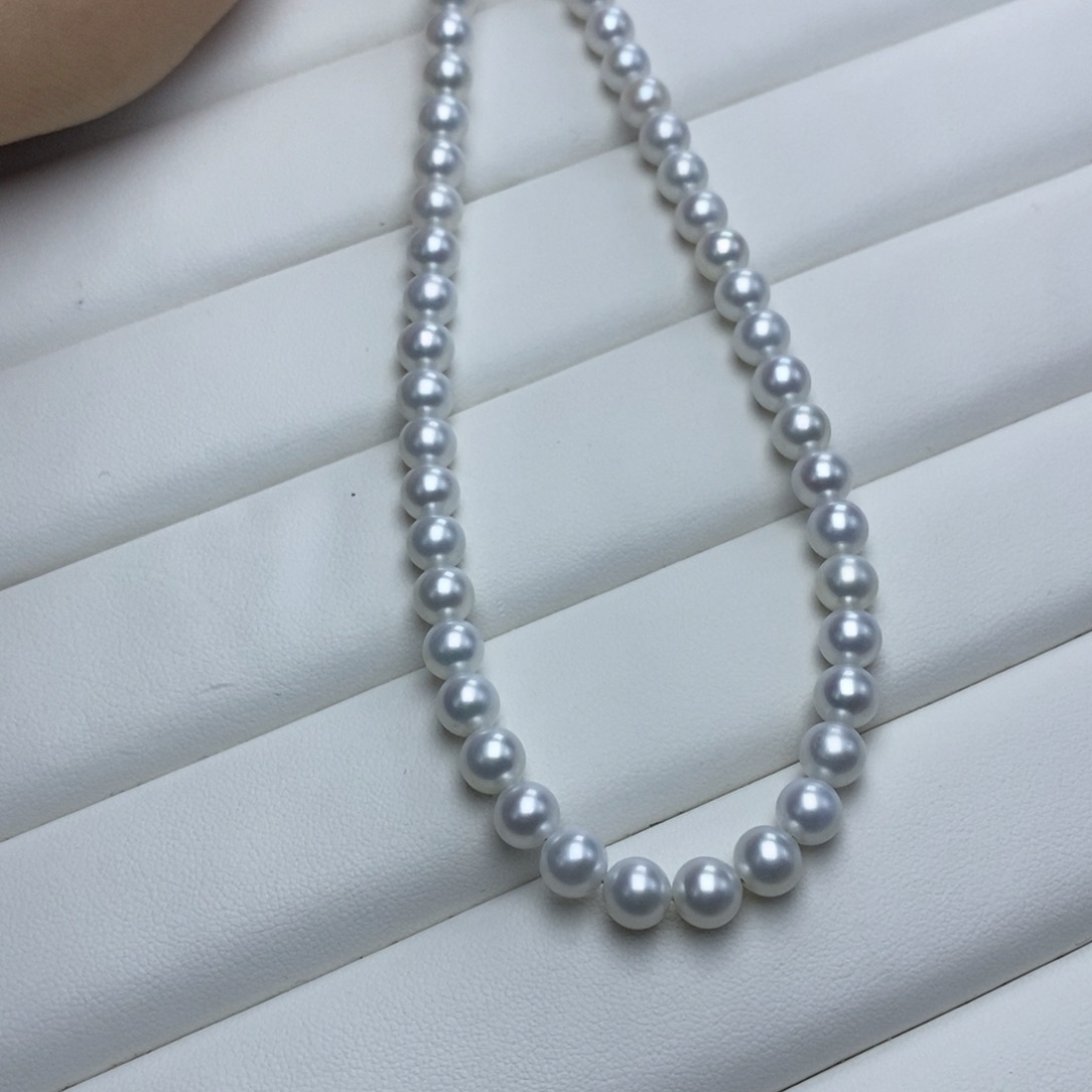 淡水珍珠颈饰银S925镶嵌健**安