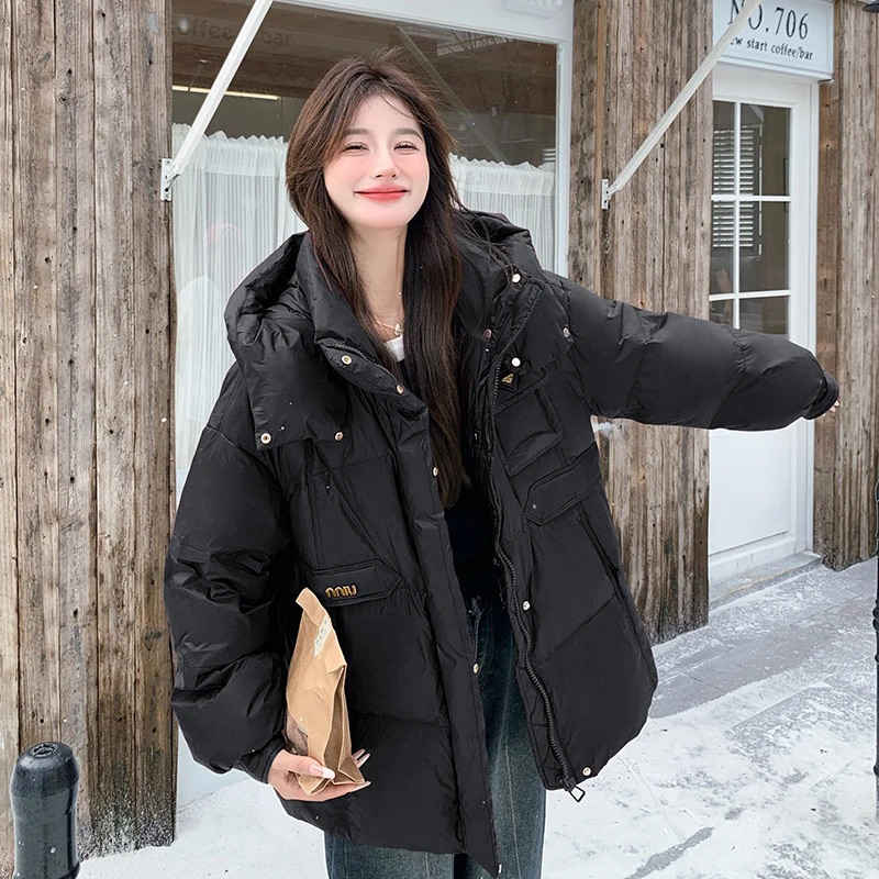 2025大码羽绒服沐连帽中长款宽松韩版休闲加厚保暖时尚女冬季新款