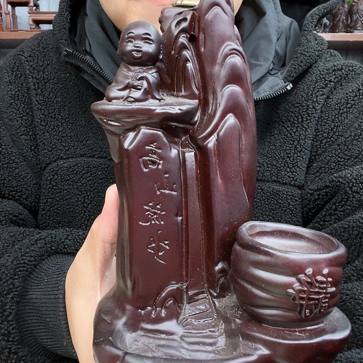 乌木类端景台小李子红木工艺品