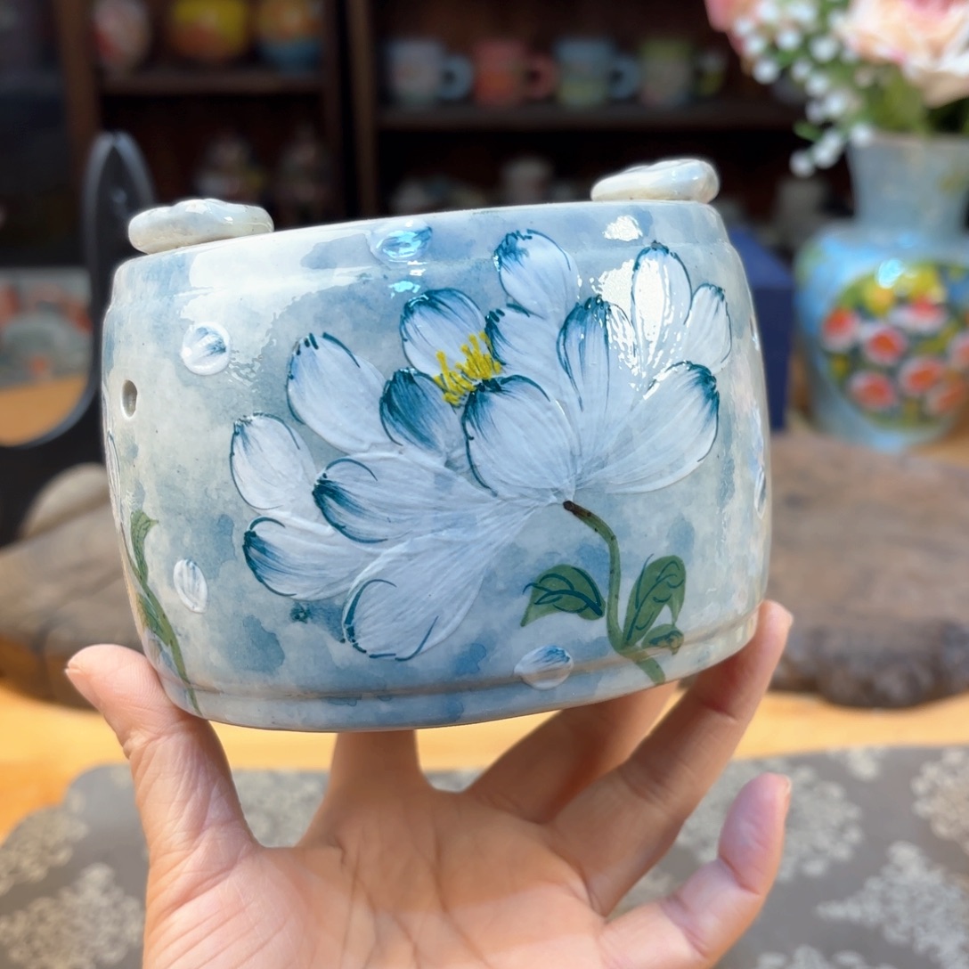 景德镇手绘高温釉下彩陶瓷茶具