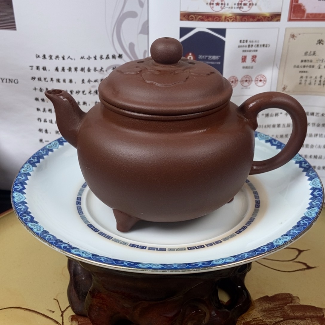 紫砂茶壶五号井底槽清老母亲制作240