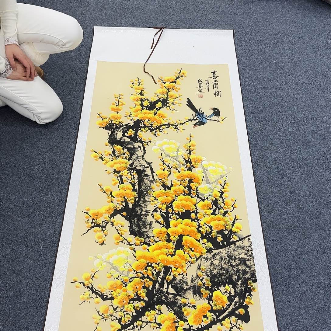 国画作品小姐姐放漏中