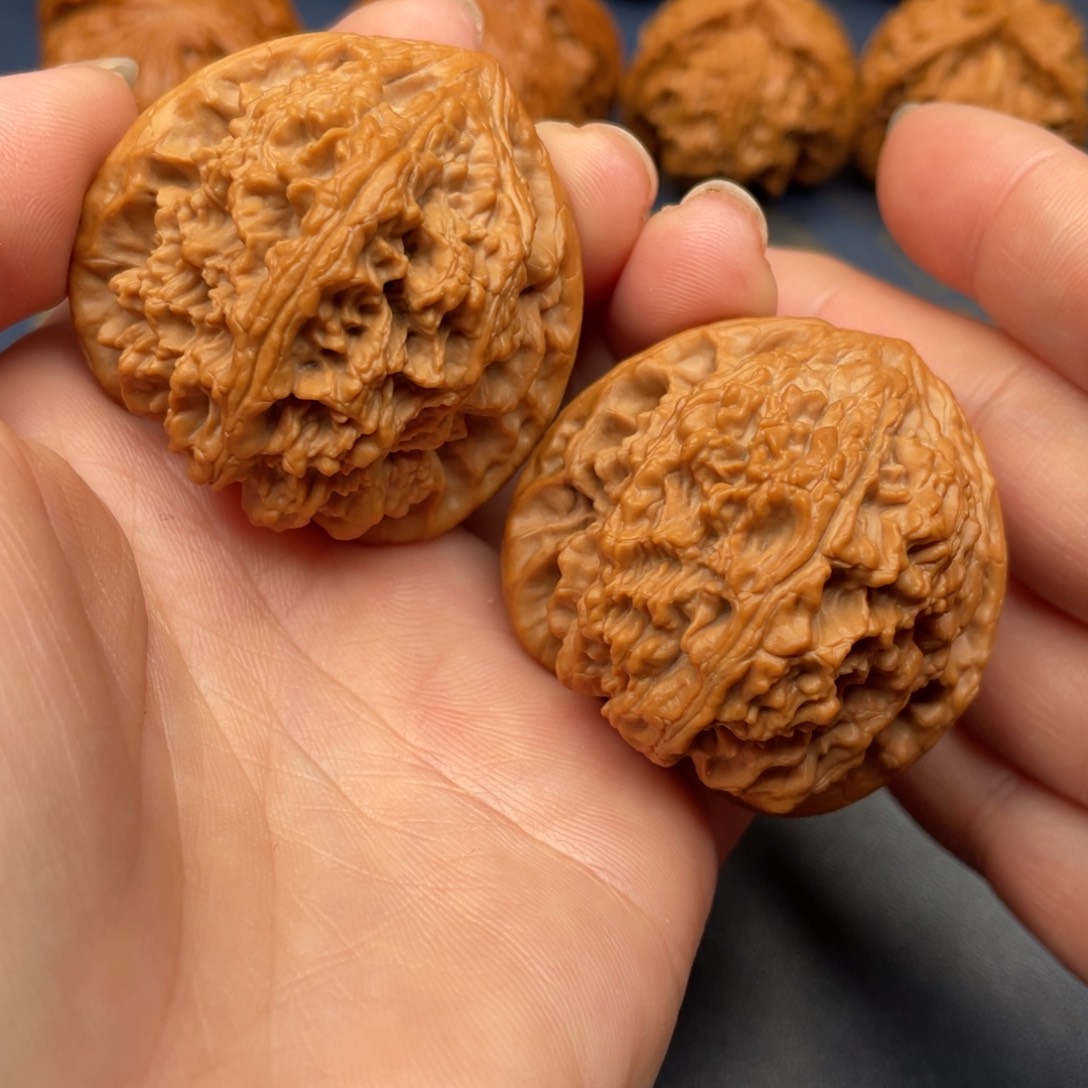 文玩核桃把件牡丹纹41