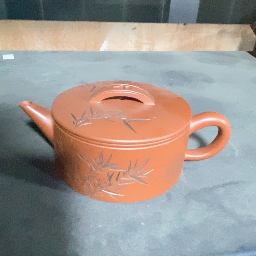 紫砂茶壶白29 汉瓦 龙血砂