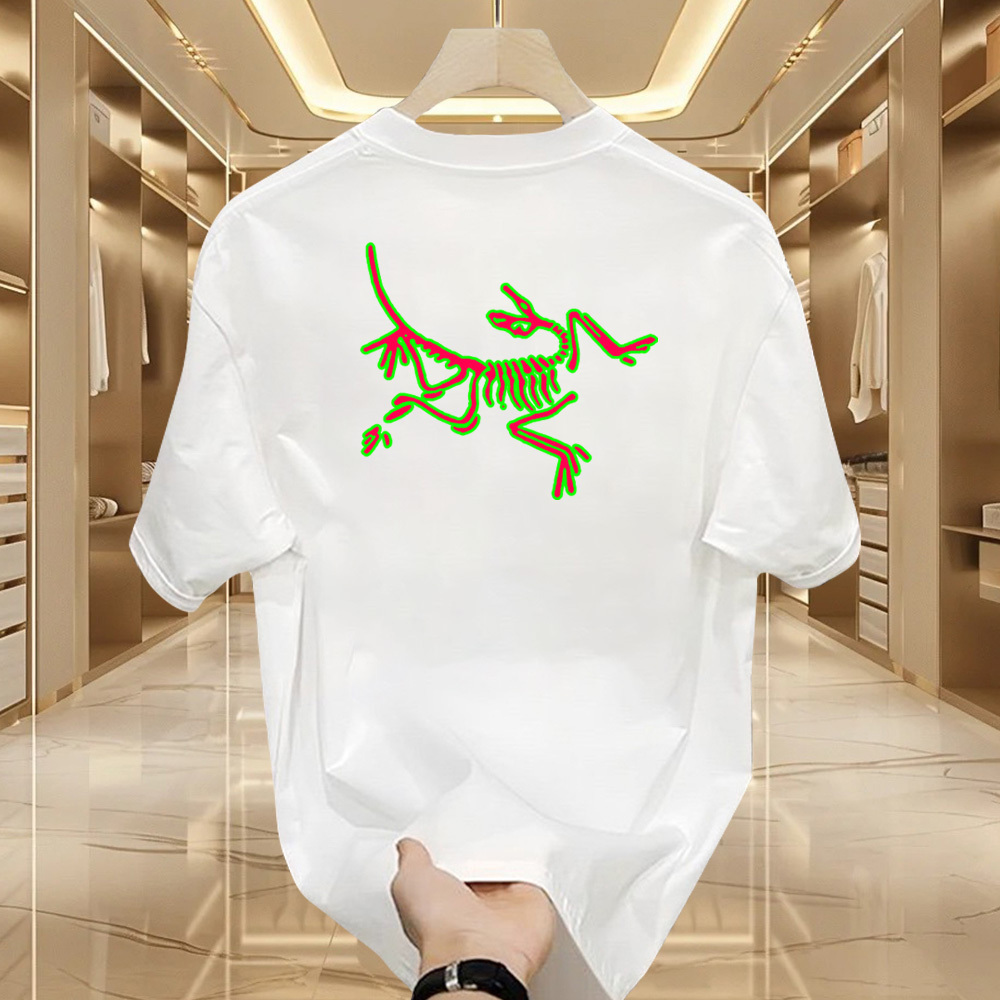 鸟家男士重磅双纱精梳夏季新款潮牌宽松圆领体恤纯棉短袖恤潮流