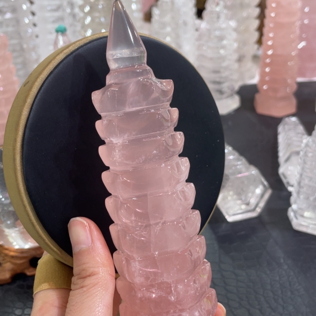 水晶摆件文昌塔未镶嵌