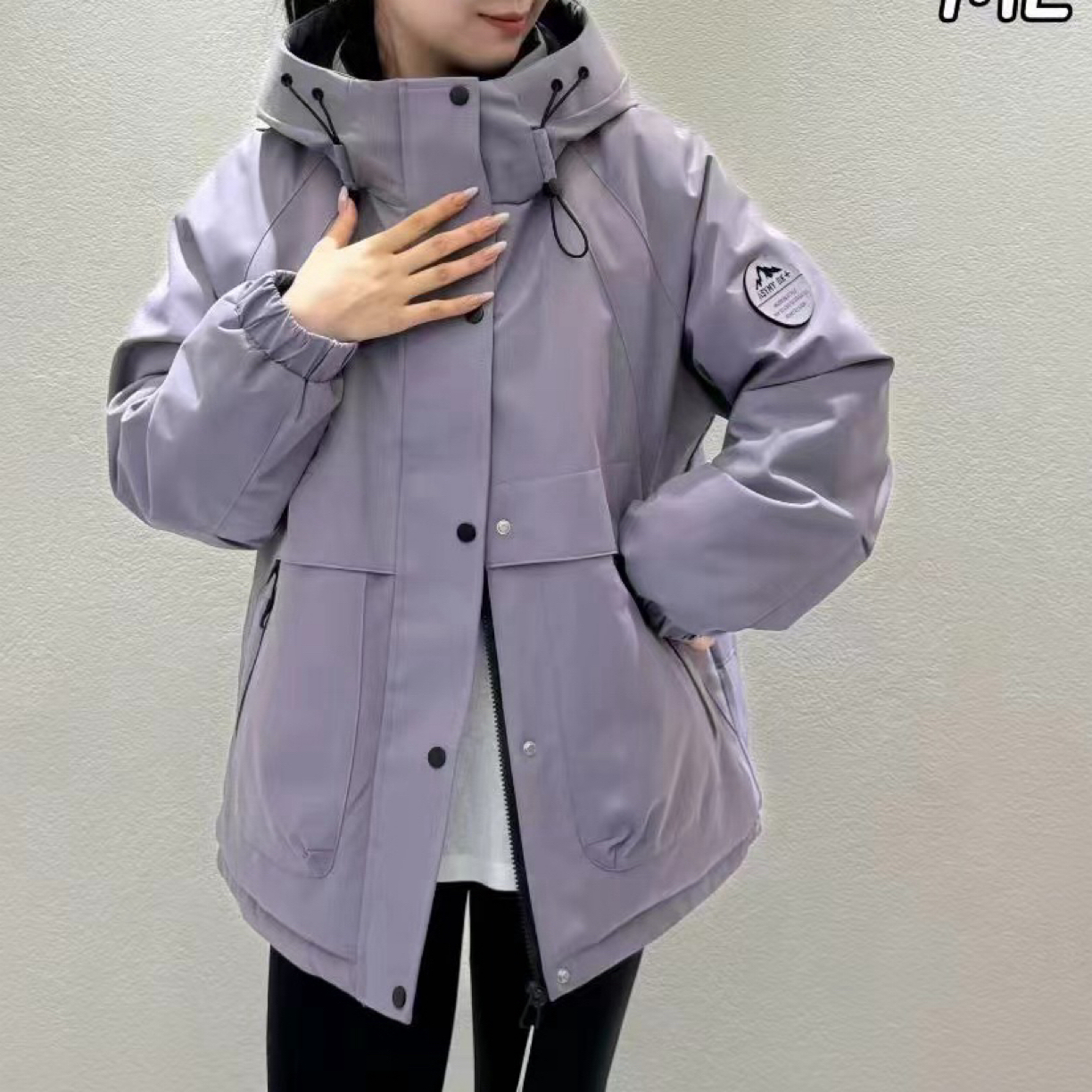 9532加绒加厚工装派克服女冬季2025新款冲锋衣式棉服爆款棉衣韩系
