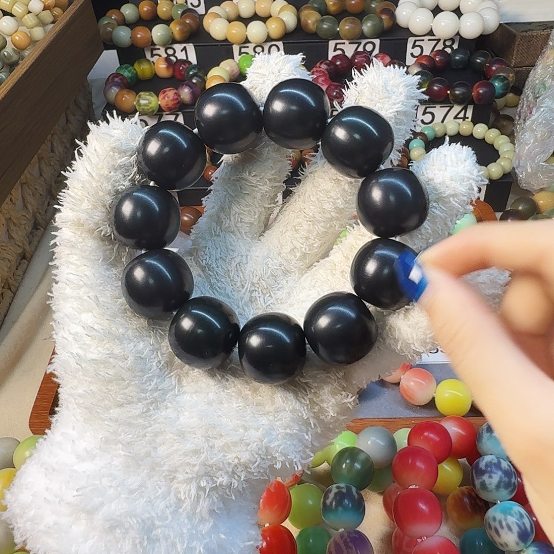 手串菩提根/象牙果23尺寸新品黑金