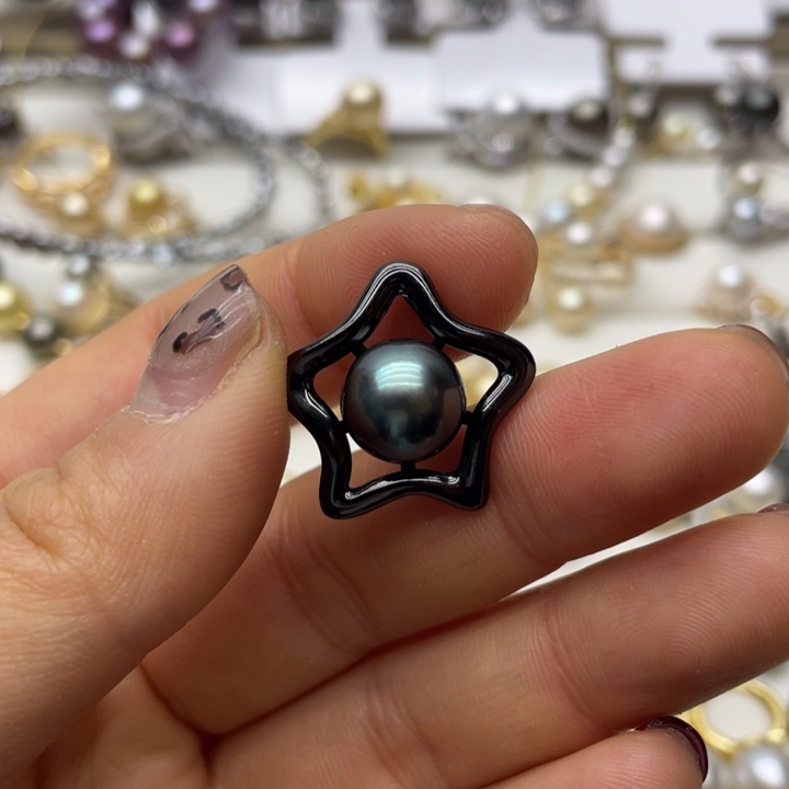 海水珍珠吊坠(不含链)银S925镶嵌