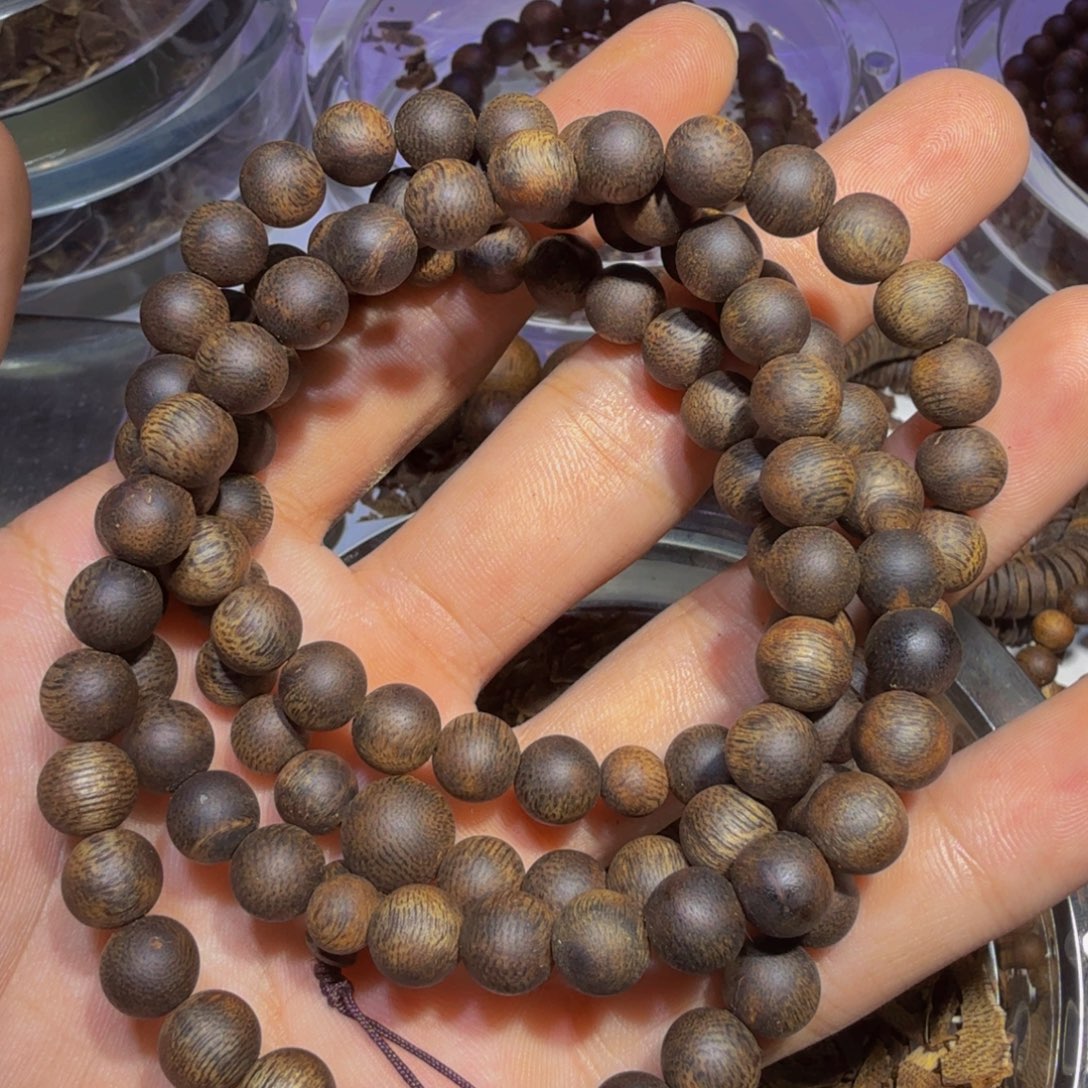 浅***止手串沉香绿棋老料沉水