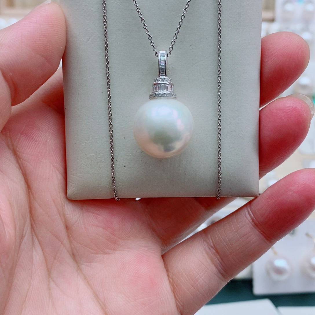 是***呀淡水珍珠颈饰银S925镶嵌