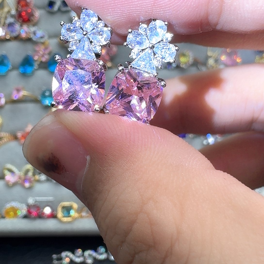 托帕石戒指银S925镶嵌