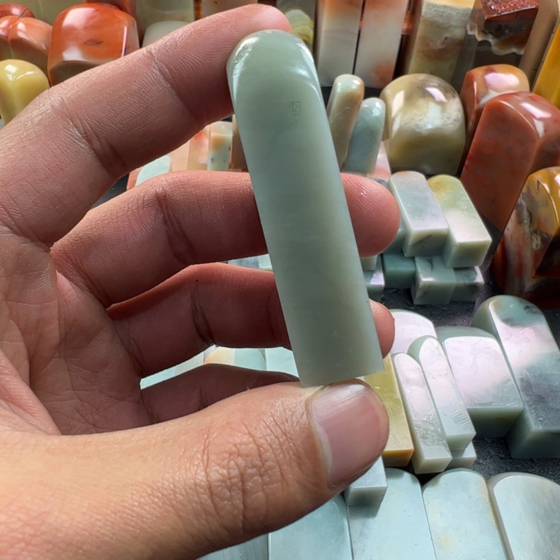 缘***甜老挝石印石天青石