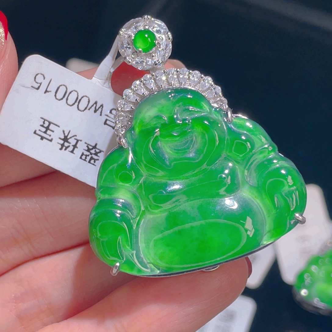 翡翠吊坠(不含链)银S925镶嵌