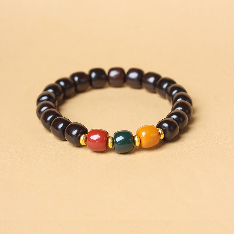 黑檀老型珠卡8单圈手串风车木无礼盒 044