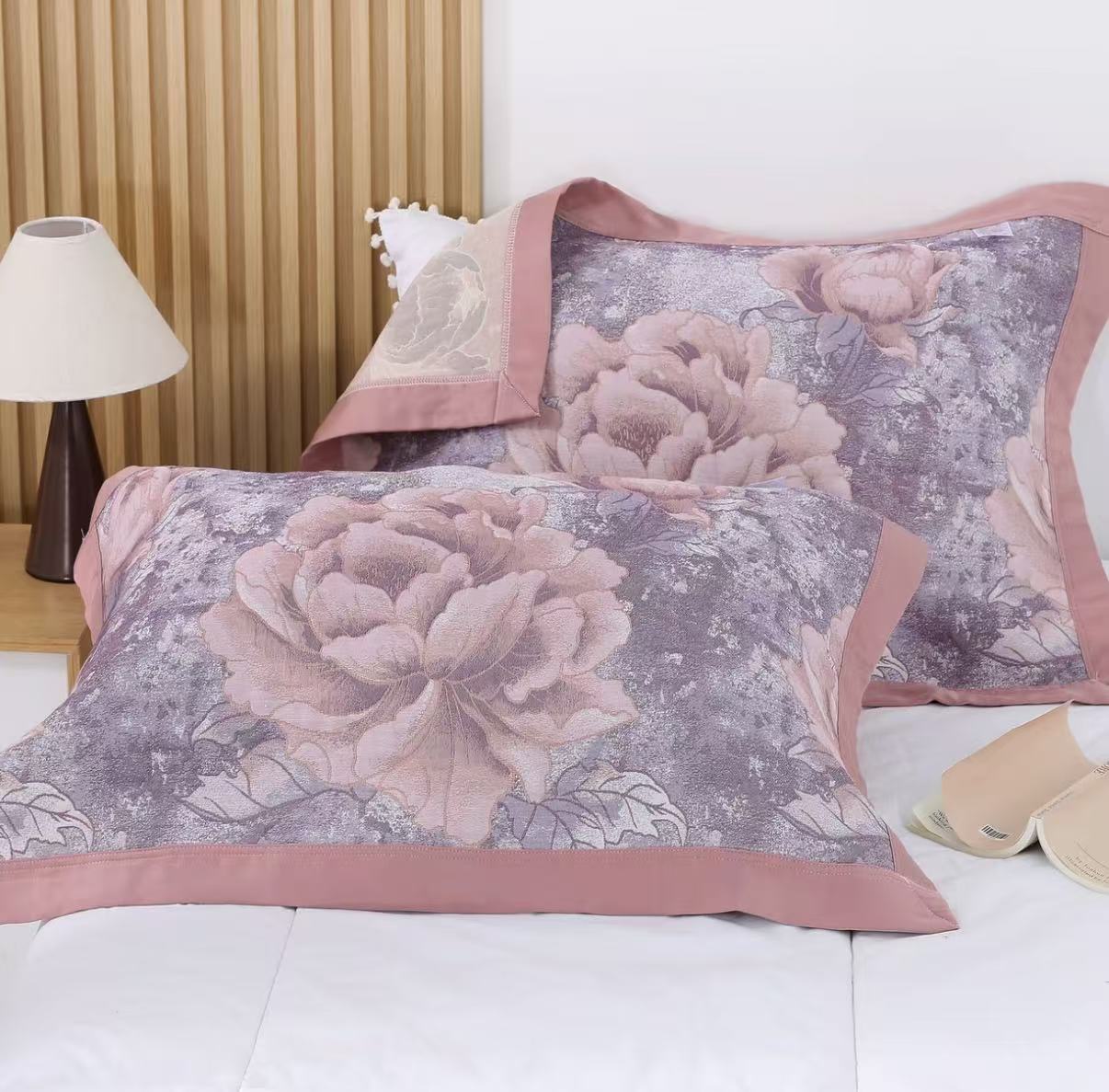 牡丹芳华52*78纱布舒适柔软枕巾