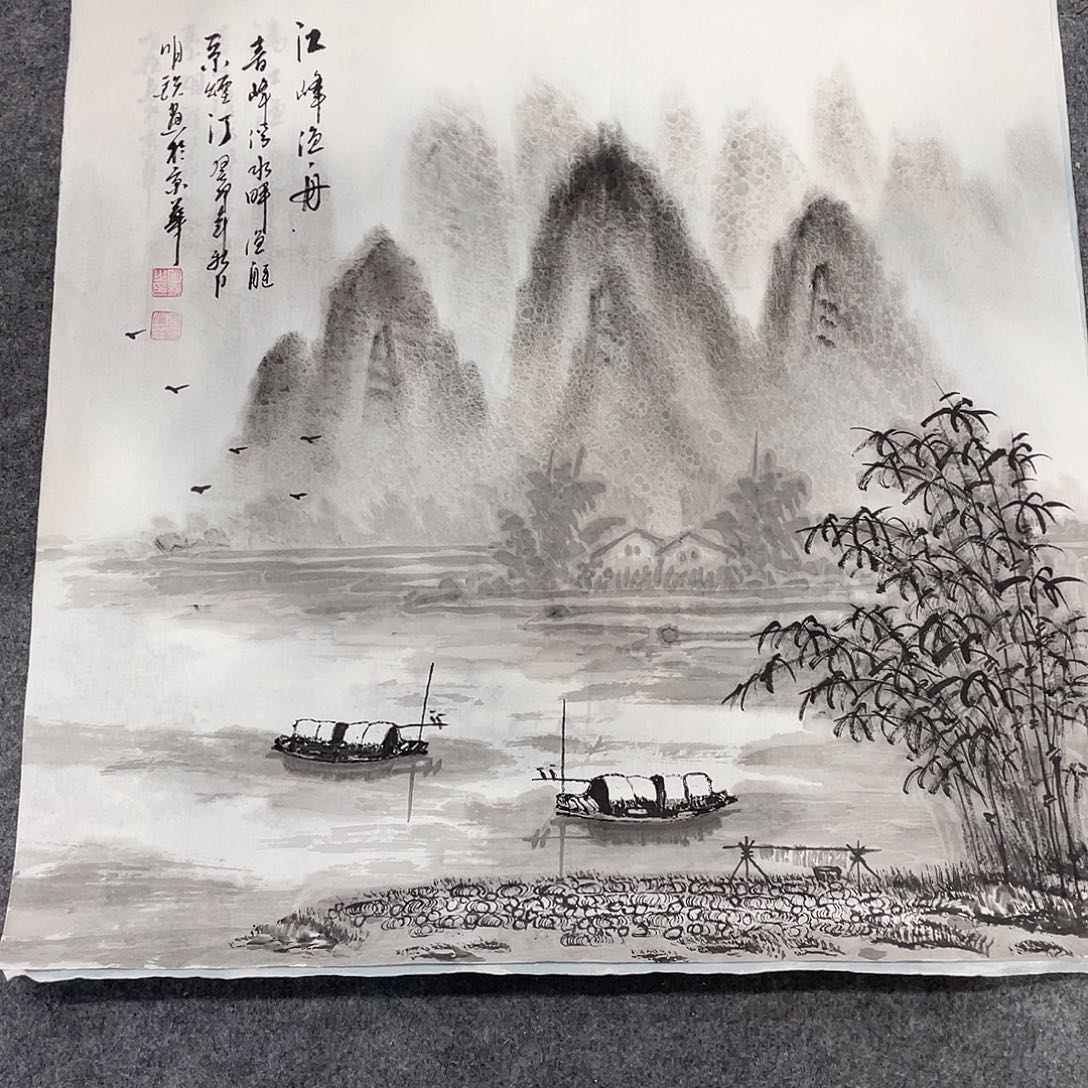 国画今天上午国画作品展示