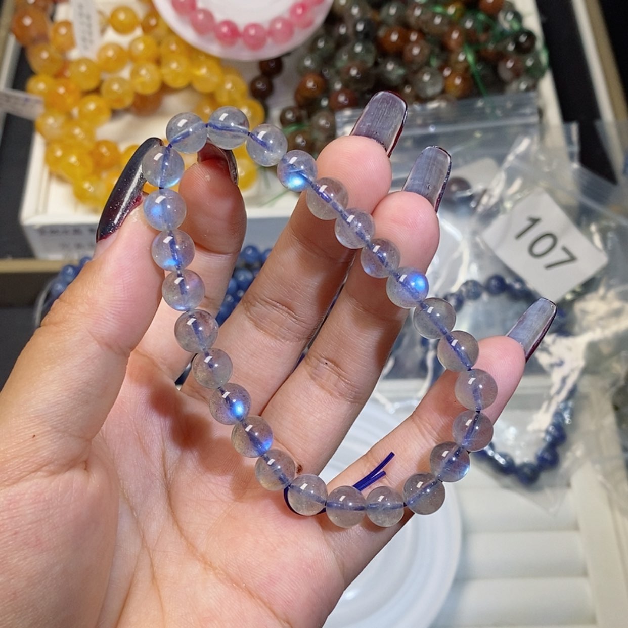 【闪购商品】水晶手链未镶嵌蓝光灰月135